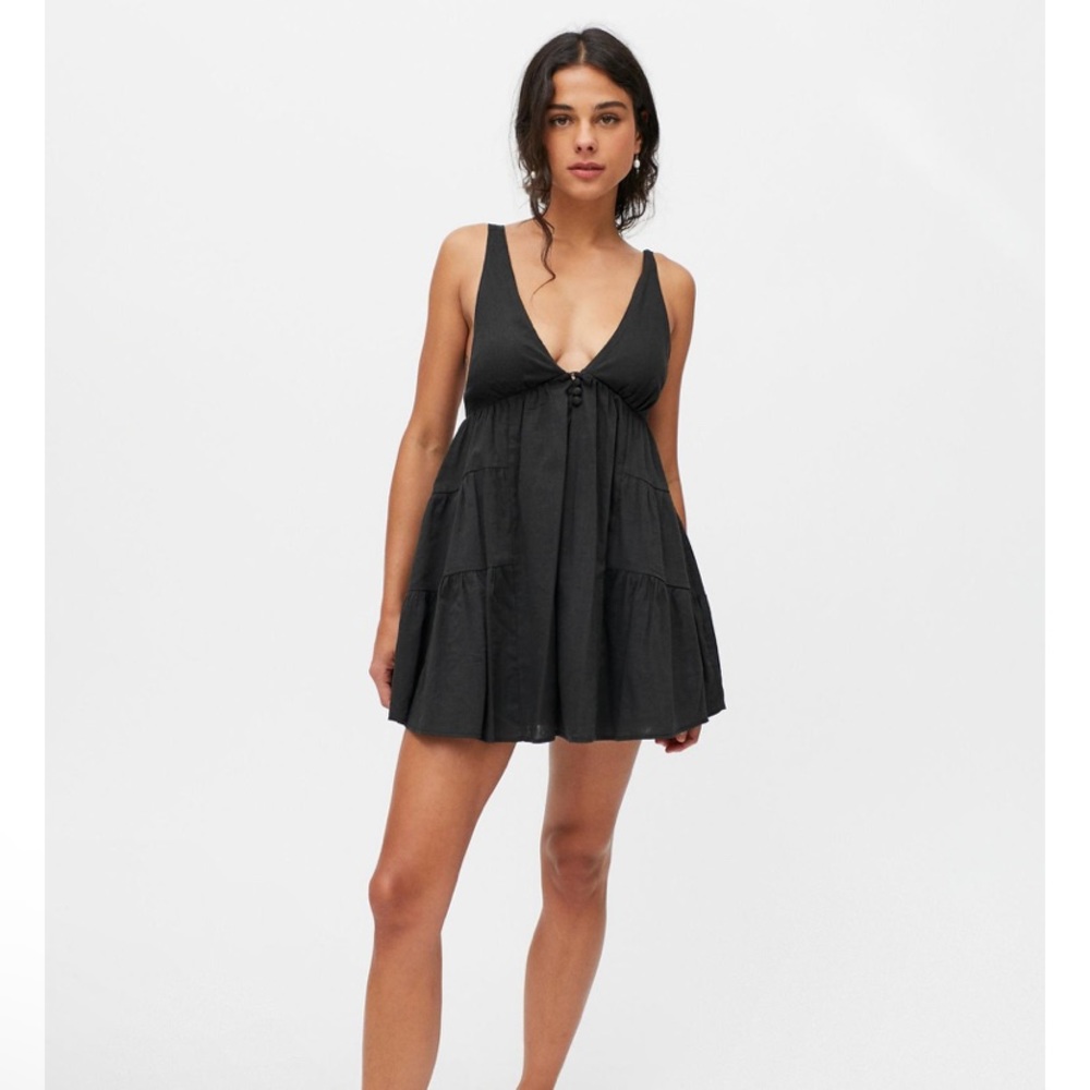 COPY - Urban Outfitters Claudette Plunging Frock Dress